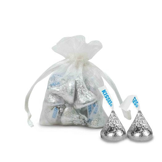 Extra Small White Organza Bag - Pack of 12