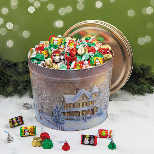 Hershey Holiday Chocolate Mix Home For The Holidays Tin - 12 lb