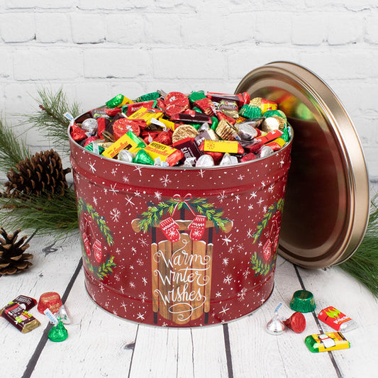 Hershey's Mix Warm Wishes Tin - 8 lb