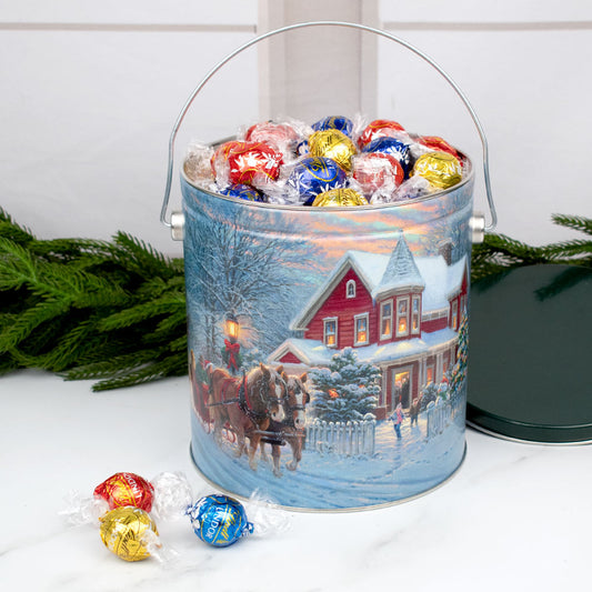 Dashing Through The Snow Lindt Truffle Gift Tin (95 pcs)