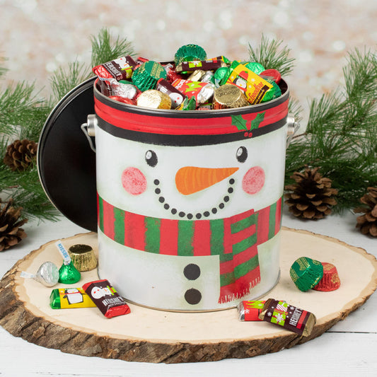 Personalized Happy Snowman Hershey's Happy Holidays Mix 3.7 lb Tin