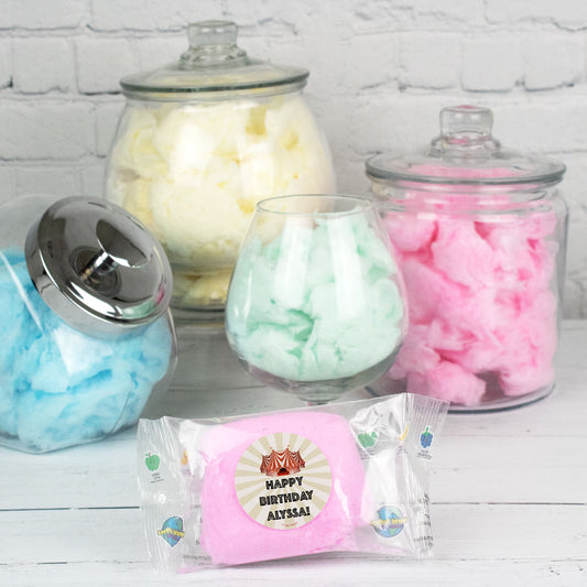 Personalized Circus Birthday Cotton Candy (Pack of 10) Favor - Carnival