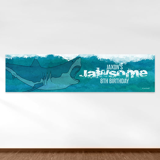 Personalized Kids Birthday Jawsome 5 Ft. Banner