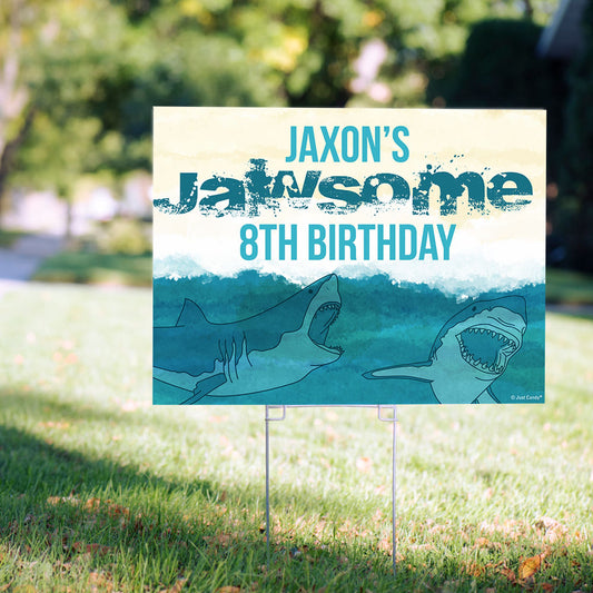 Personalized Kids Birthday Jawsome Yard Sign