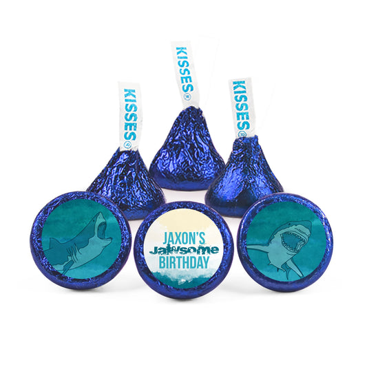 Personalized Shark Birthday Hershey's Kisses