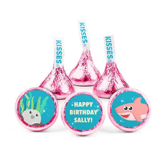 Personalized Shark Birthday Hershey's Kisses