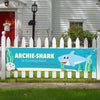 Personalized Kids Birthday Boy Shark 5 Ft. Banner