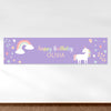 Personalized Unicorn Birthday 5 Ft. Banner Rainbow Unicorn - 5 Ft. Banner