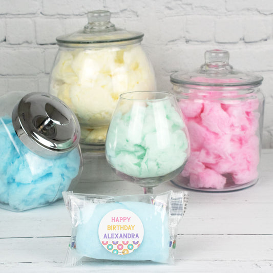 Personalized Donut Cotton Candy (Pack of 10) Favor - Donut Party