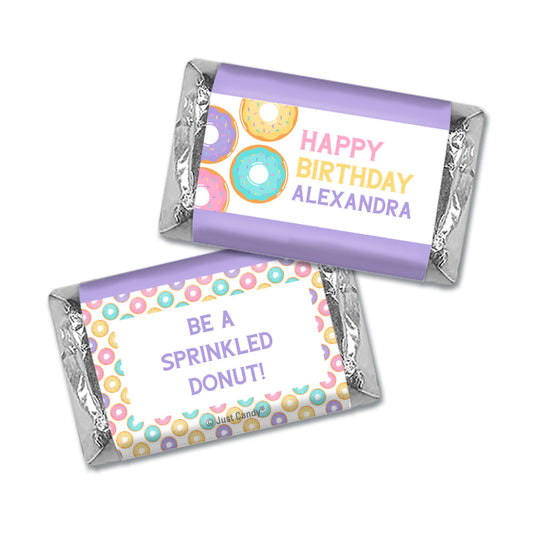 Personalized Donut Birthday Hershey's Miniatures Wrappers Donut Party