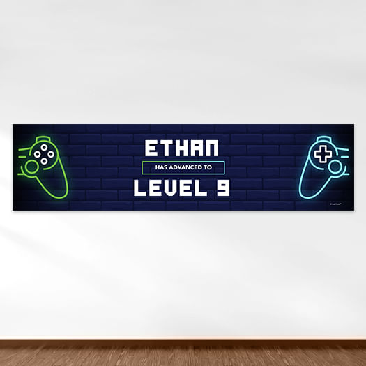 Personalized Gamer Birthday 5 Ft. Banner