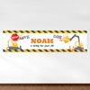 Personalized Construction Birthday 5 Ft. Banner