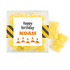 Personalized Construction Birthday JUST CANDY� favor cube with Sugar Sanded Gummy Bears