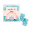 Personalized Rainbow Birthday JUST CANDY� favor cube with Sugar Sanded Gummy Bears Watercolor Rainbows