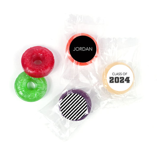 Personalized Graduation School Spirit Stripes Life Savers 5 Flavor Hard Candy