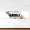 Personalized Graduation School Spirit Stripes 5 Ft. Banner