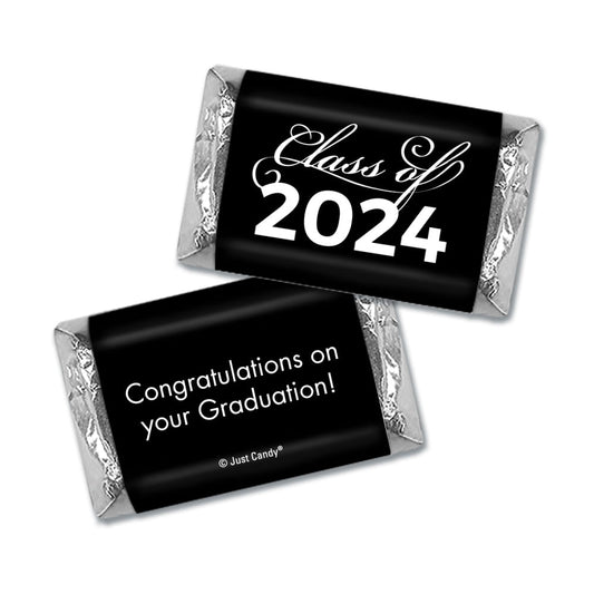 Personalized Black Graduation School Spirit Stripes Deluxe Candy Buffet