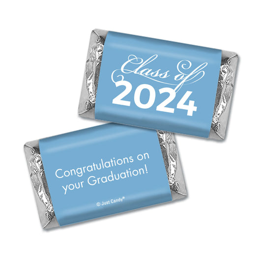 Personalized Light Blue Graduation School Spirit Stripes Deluxe Candy Buffet