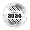 Personalized Graduation School Spirit Stripes 1.25" Stickers (48 Stickers)