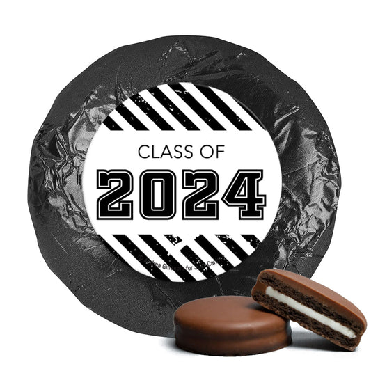 Personalized Graduation School Spirit Stripes Chocolate Covered Oreos