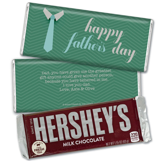 Personalized Father's Day Timeless Tie Hershey's Milk Chocolate Bar & Wrapper