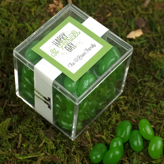 Personalized St. Patrick's Day JUST CANDY� favor cube with Jelly Belly Jelly Beans