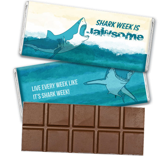 Personalized Shark Week Belgian Chocolate Bar