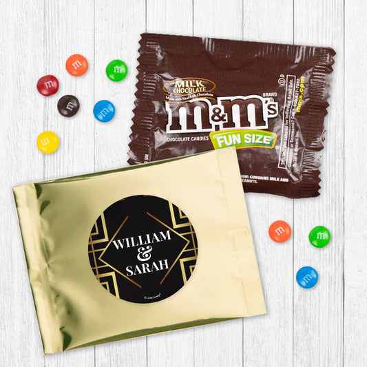 Personalized Wedding Classic Milk Chocolate M&Ms Favor Bag