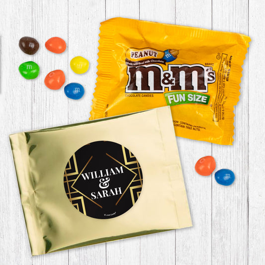 Personalized Wedding Classic Peanut M&Ms Favor Bag