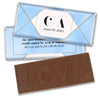 Personalized Wedding Elegant Geo Embossed Chocolate Bar & Wrapper