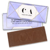 Personalized Wedding Elegant Geo Embossed Chocolate Bar & Wrapper