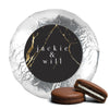 Personalized Wedding Black & Gold Marble Chocolate Covered Oreos