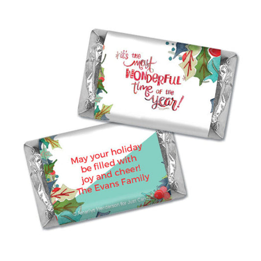 Personalized Christmas Wonderful Time Hershey's Miniatures