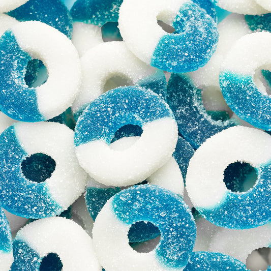 Sour Blue Raspberry Gummi Rings