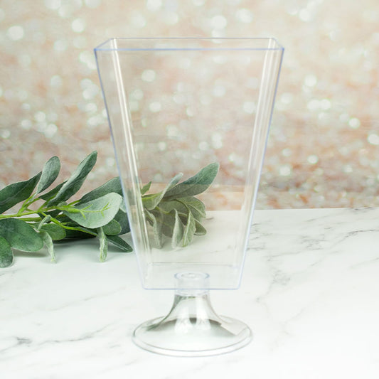 Clear Square Pedestal Jar (70 oz)