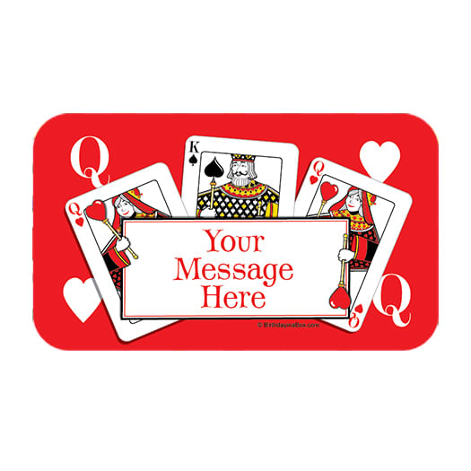 Casino Party Personalized Rectangular Stickers (18 Stickers)