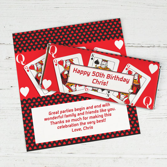 Birthday Playing Cards Personalized Hershey's Chocolate Bar Wrappers