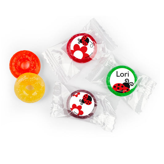 Birthday Lady Bug Personalized 5 Flavor Hard Candy