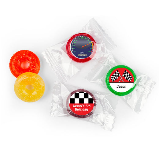 Birthday Racing Themed Personalized 5 Flavor Hard Candy