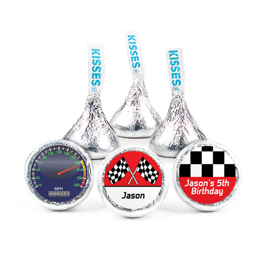 Birthday Racing Themed Personalized Assembled Kisses