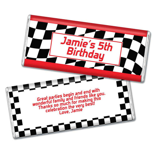 Birthday Racing Themed Personalized Hershey's Hershey's Milk Chocolate Bar & Wrapper