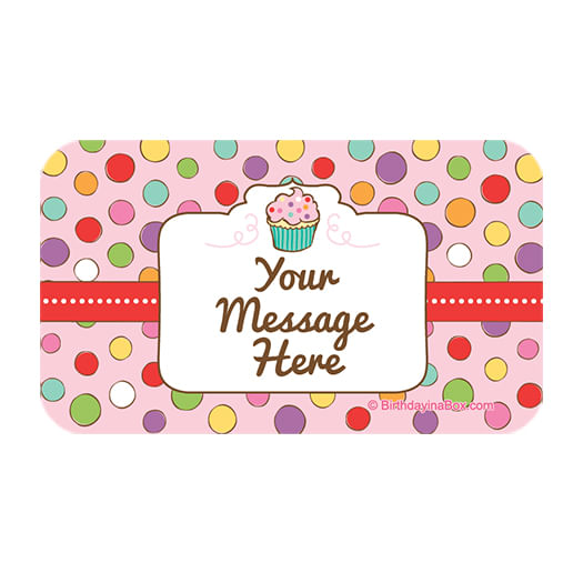 Sweet Party Personalized Rectangular Stickers (18 Stickers)