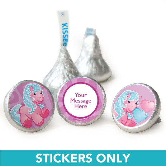 Birthday 3/4" Sticker Pony Personalized Stickers (108 Stickers)