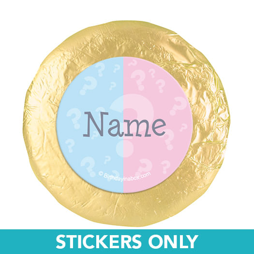 Gender Reveal Personalized 1.25" Stickers (48 Stickers)