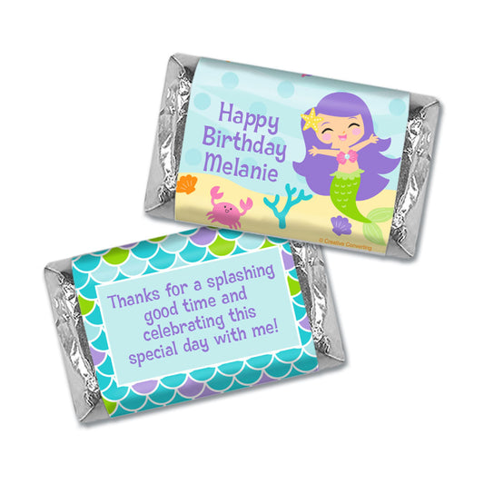 Personalized Birthday Mermaid Friends Hershey's Miniatures