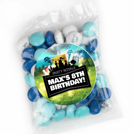 Personalized Fortnite Candy Bags with Just Candy Milk Chocolate Minis