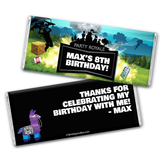 Personalized Birthday Battle Game Hershey's Milk Chocolate Bar & Wrapper