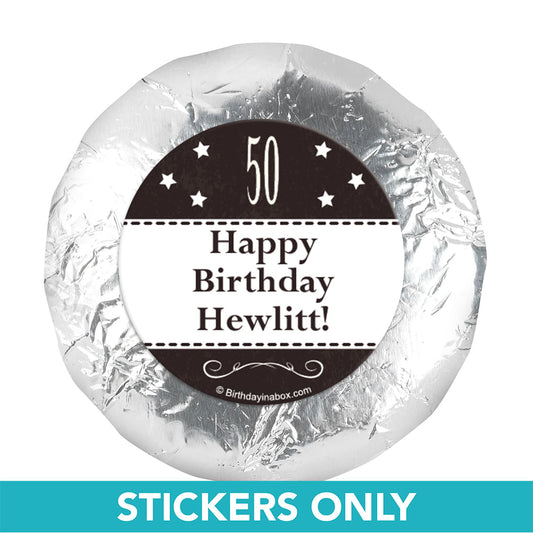 Vintage Elite Birthday Personalized 1.25" Stickers (48 Stickers)