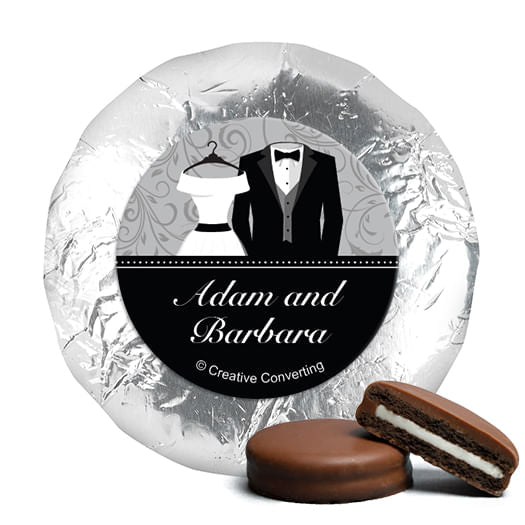 Personalized Wedding Couple Milk Chocolate Covered Oreos