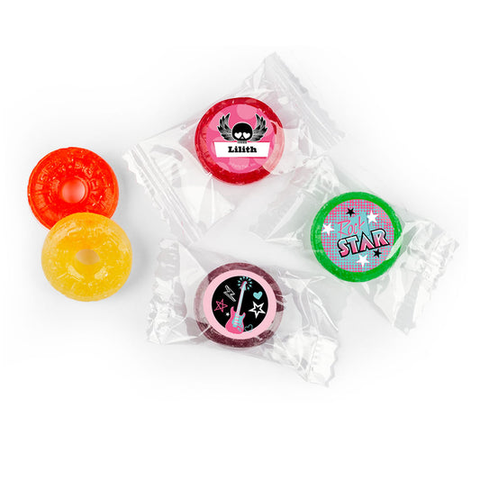 Personalized Birthday Rock Star Girl Life Savers 5 Flavor Hard Candy